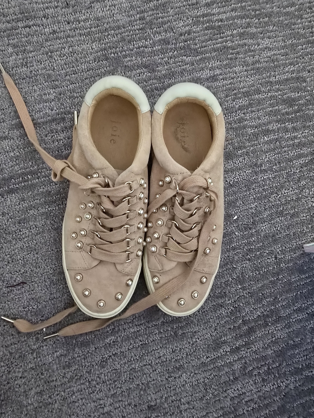 joie suede pearl sneakers